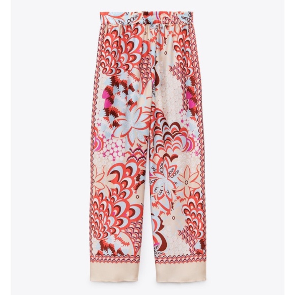 Zara Flowy Patchwork Pants - Picture 2 of 8